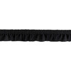 Rüschenband elastisch - schwarz