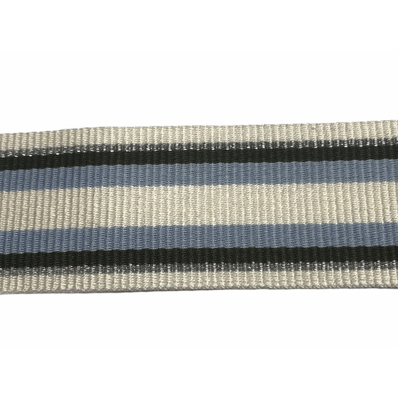 Gurtband 45mm -  creme-hellblau-grün-silber