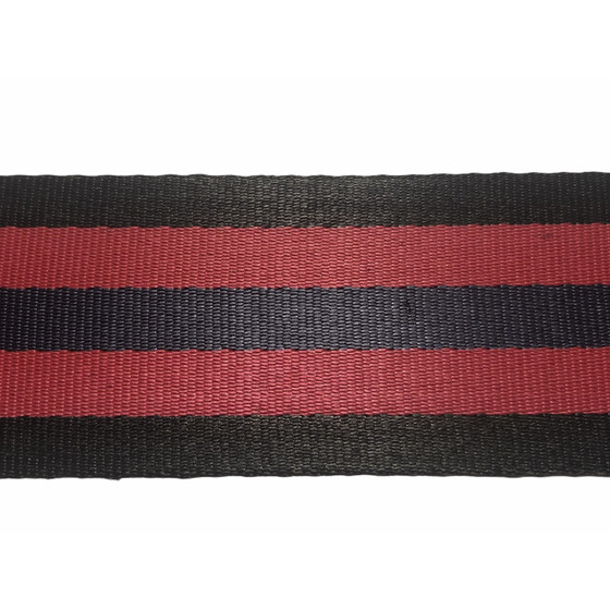 Gurtband 50mm - schwarz-rot-navy