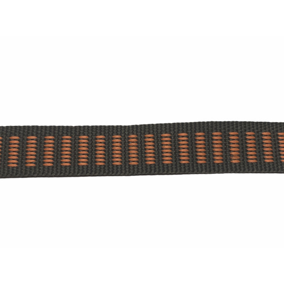 Gurtband 15mm - grau-orange