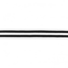 Elastisches Streifenband - schwarz-weiß