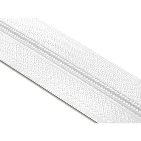 Endlos-Reißverschluss mit Zipper weiß
