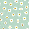 Popeline - Daisy Flower mint
